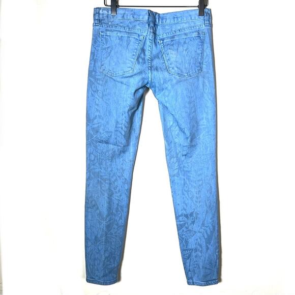 J. Crew light wash floral print toothpick ankle jeans size 24 B98 - Picture 5 of 5